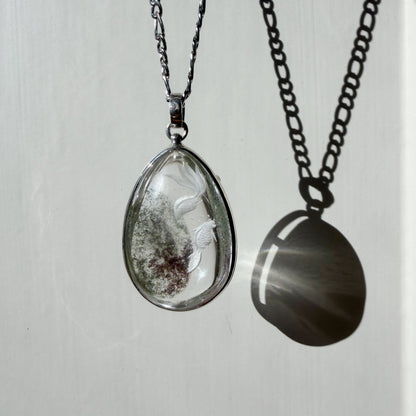 Ciondolo Lodolite intarsiato a Mano - Argento 925