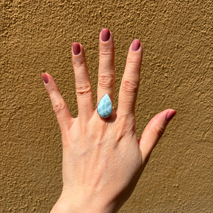 Anello Larimar Argento 925 - a Goccia