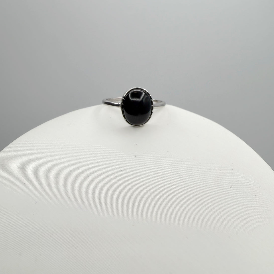 Anello Ossidiana  e Argento 925