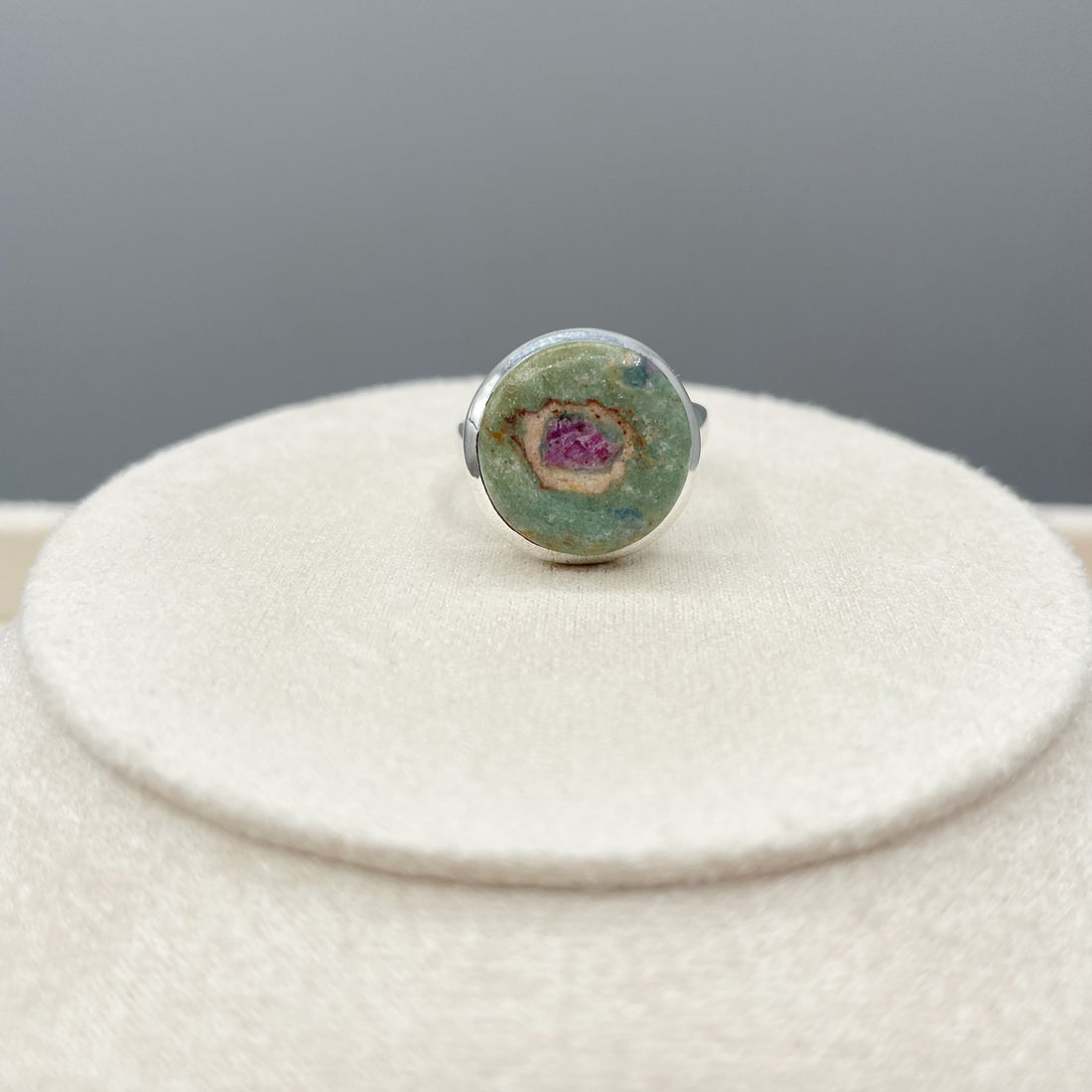 Anello Rubino in Fucsite - Argento 925