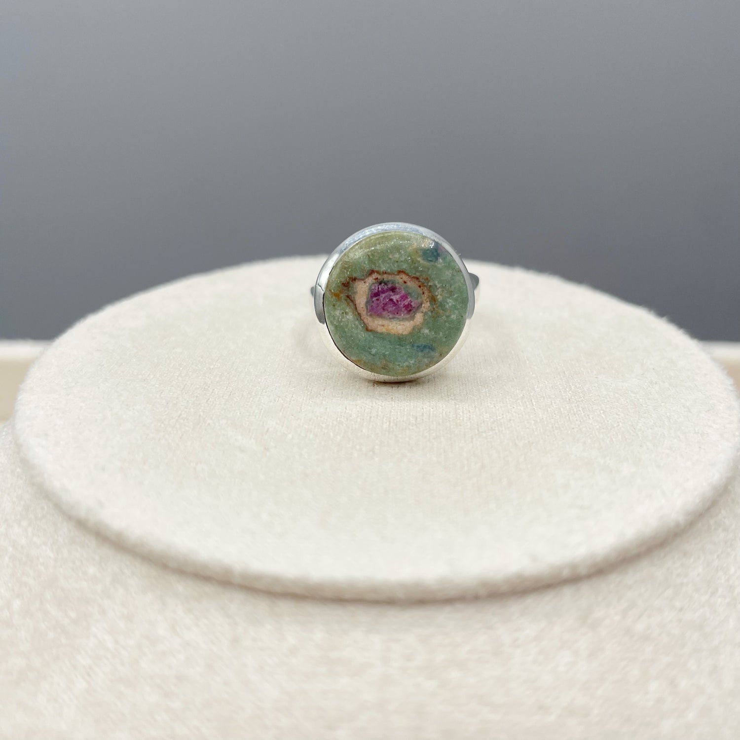 Anello Rubino in Fucsite - Argento 925
