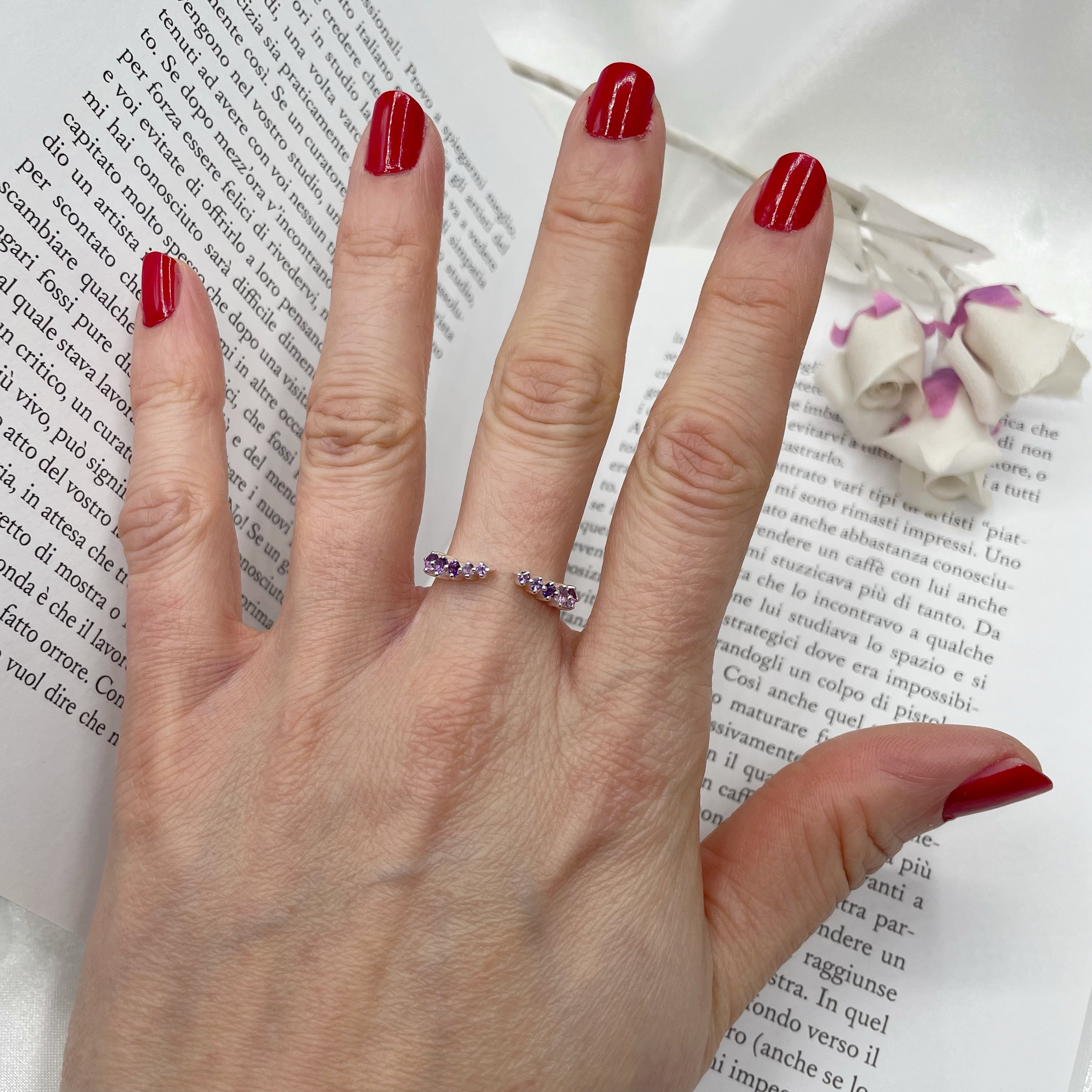 Anello Crown - Ametista e Argento 925