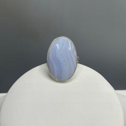 Anello Calcedonio e Argento 925