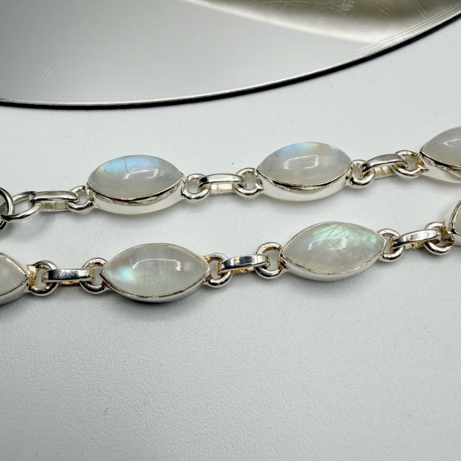Bracciale Labradorite Bianca e Argento 925