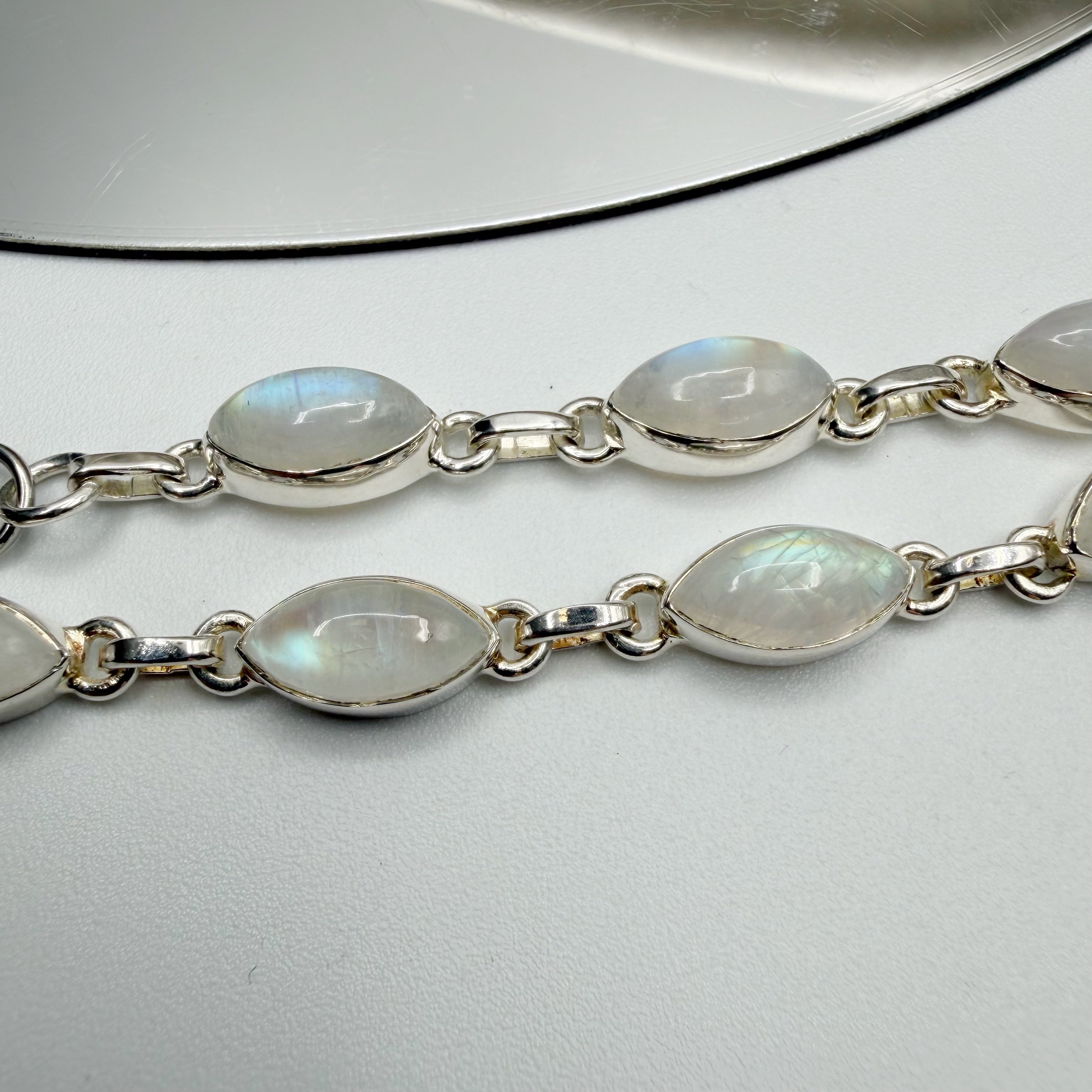 Bracciale Labradorite Bianca e Argento 925