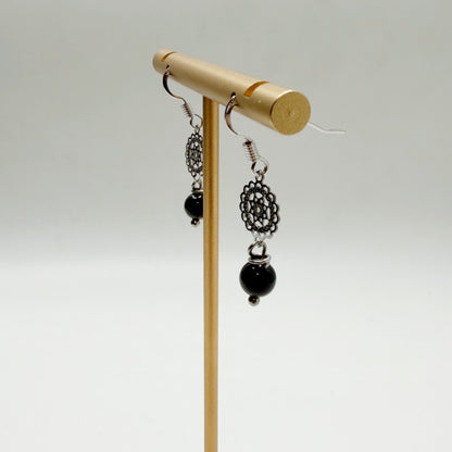 Orecchini Protezione - Ossidiana