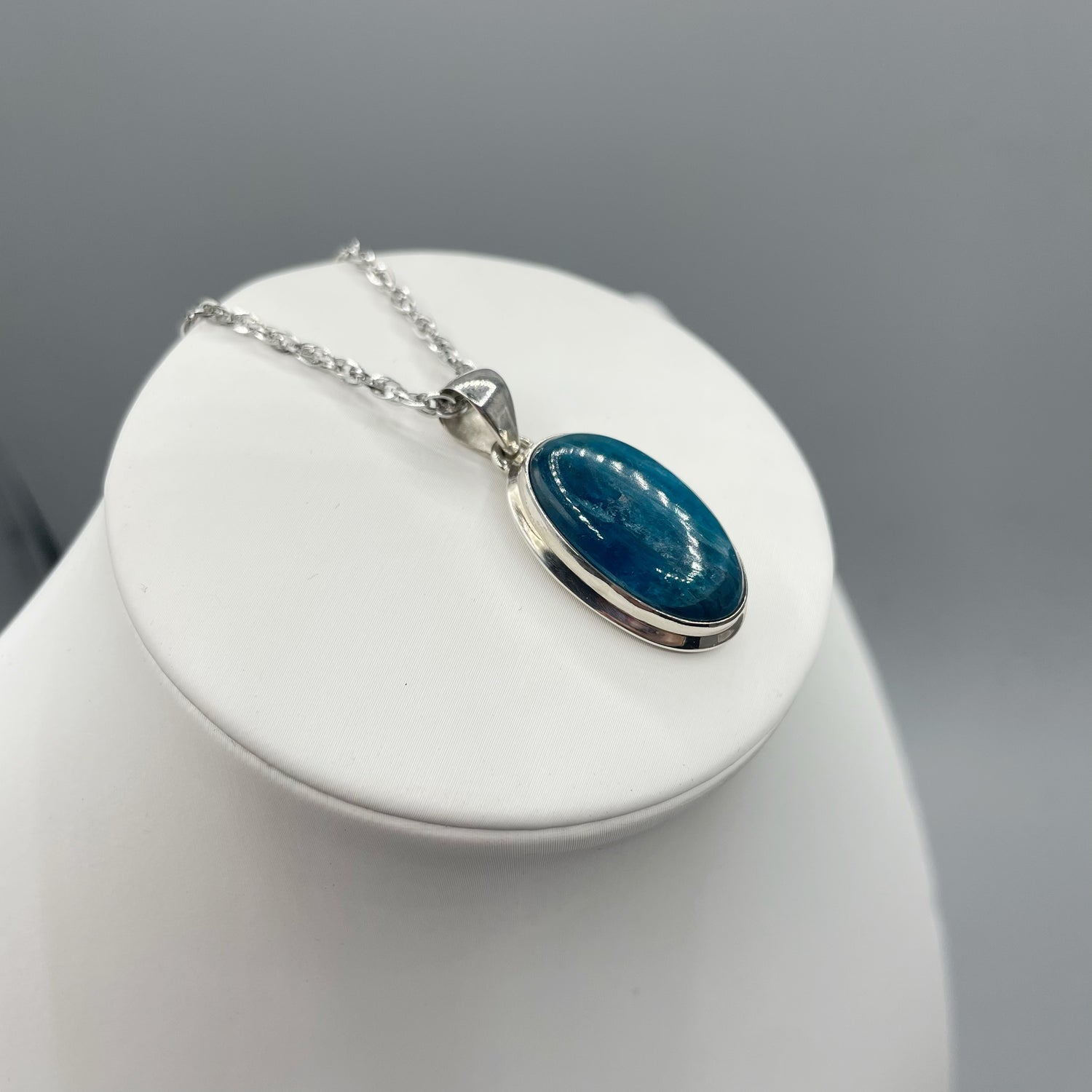 Ciondolo Apatite Argento 925 - Ovale