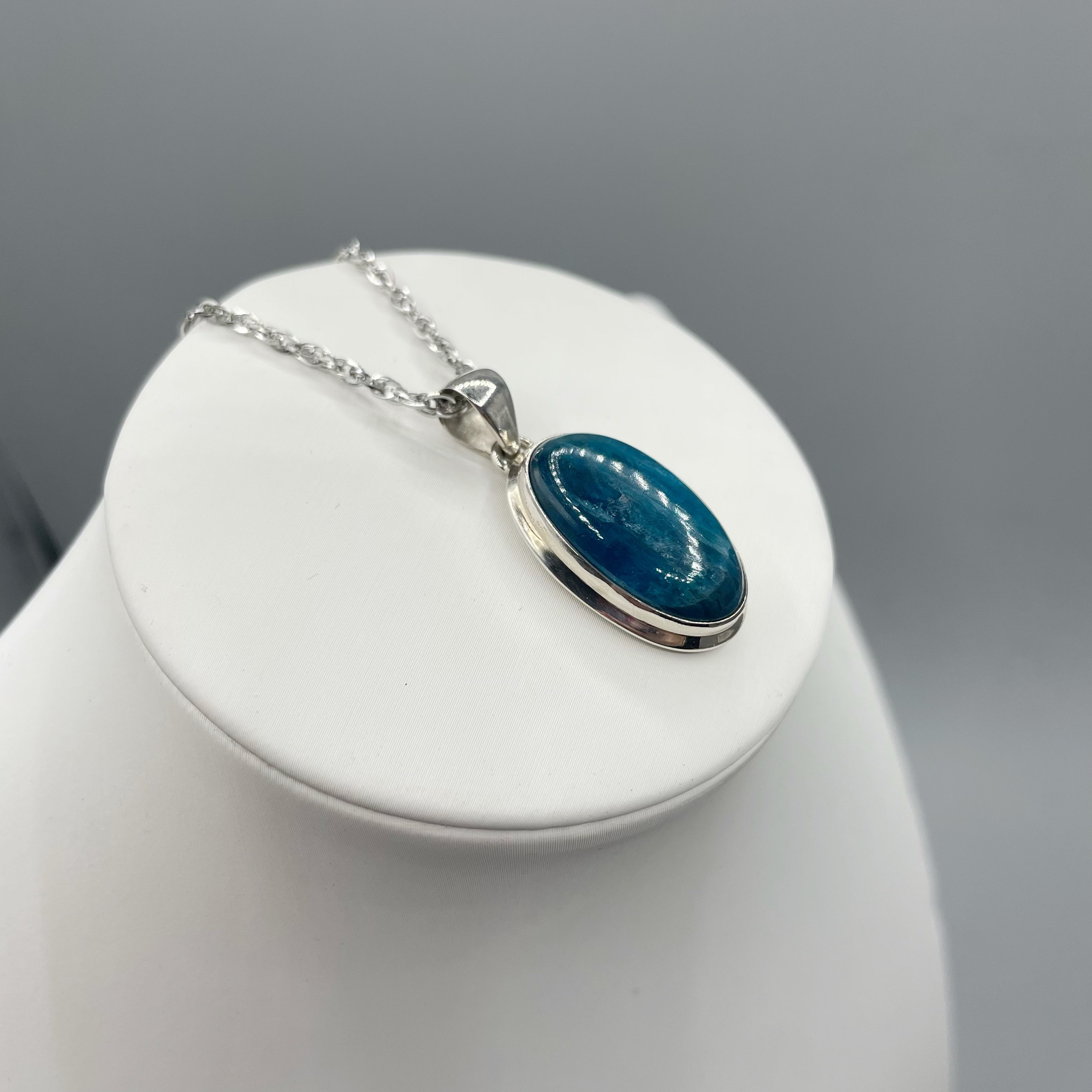 Ciondolo Apatite Argento 925 - Ovale