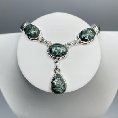 Collana Serafinite Verde Argento 925