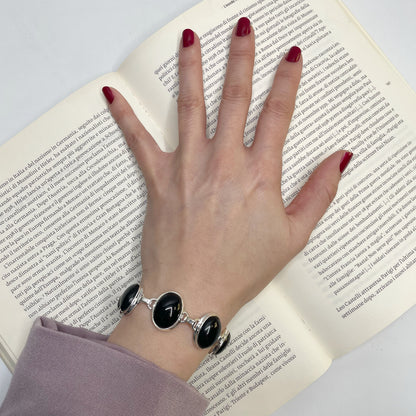 Bracciale Onice Ovale - Argento 925