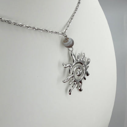 Collana Occhio di Shiva Sunshine - Acciaio inossidabile Silver