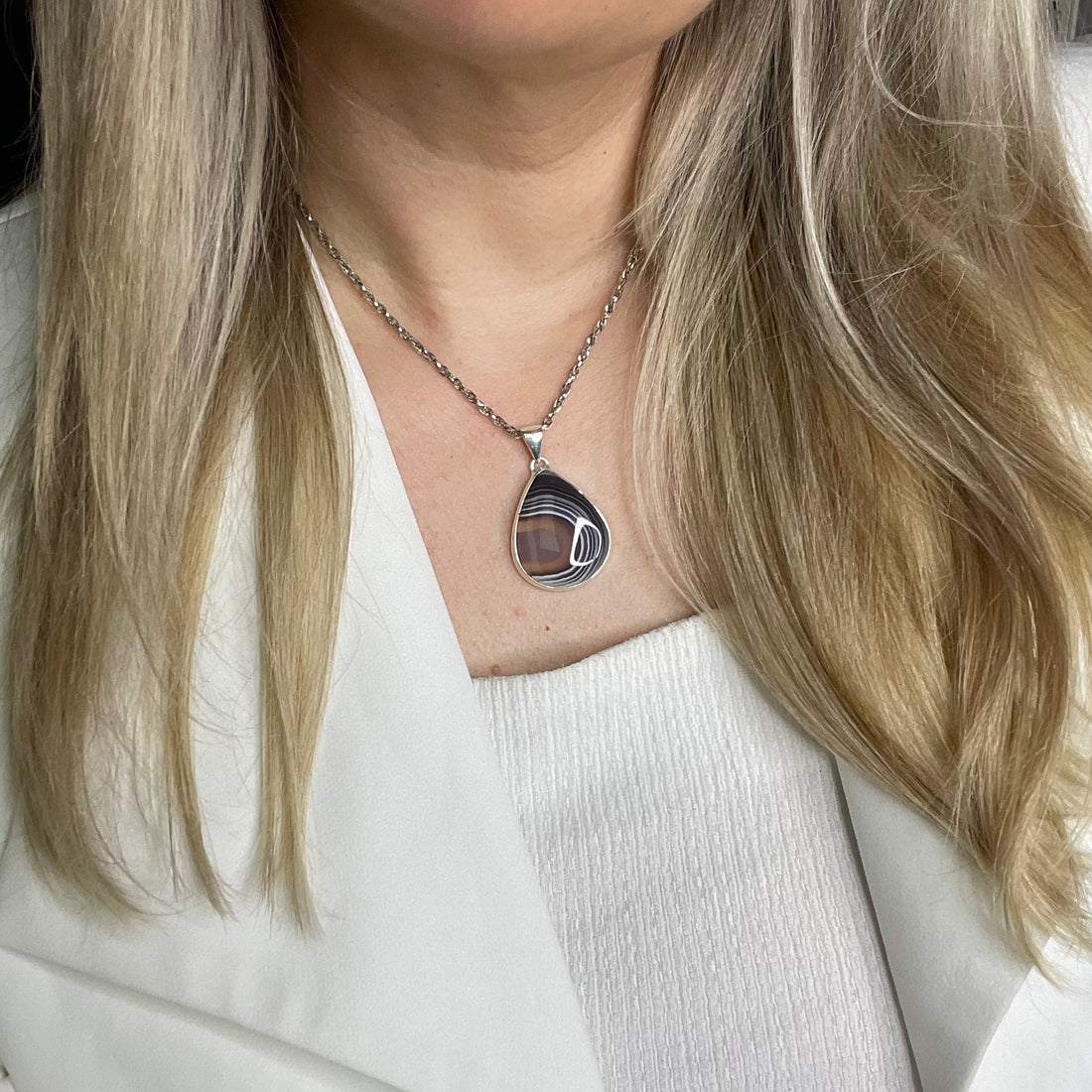 Ciondolo Occhio di Shiva a Goccia - Argento 925