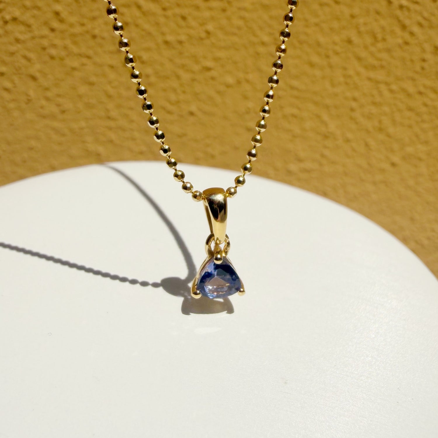 Ciondolo Punto Luce Tanzanite - Argento 925 placcato Oro