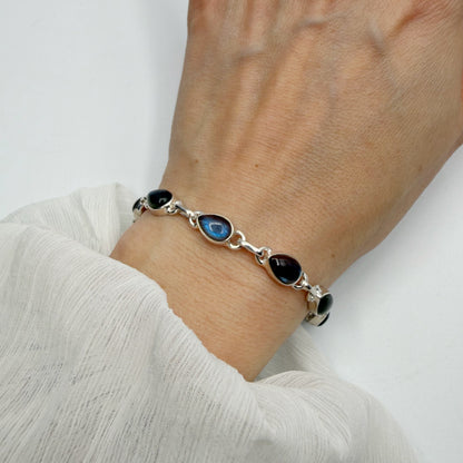 Bracciale Labradorite e Argento 925 - a goccia