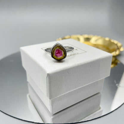 Anello Tormalina Watermelon - Argento 925