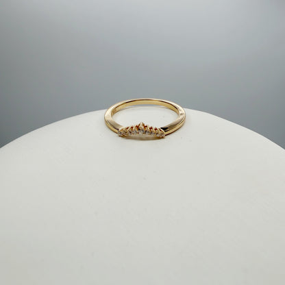Doppio Anello Agata Muschiata GOLD | Argento 925 placcato oro 14k - NON REGOLABILE
