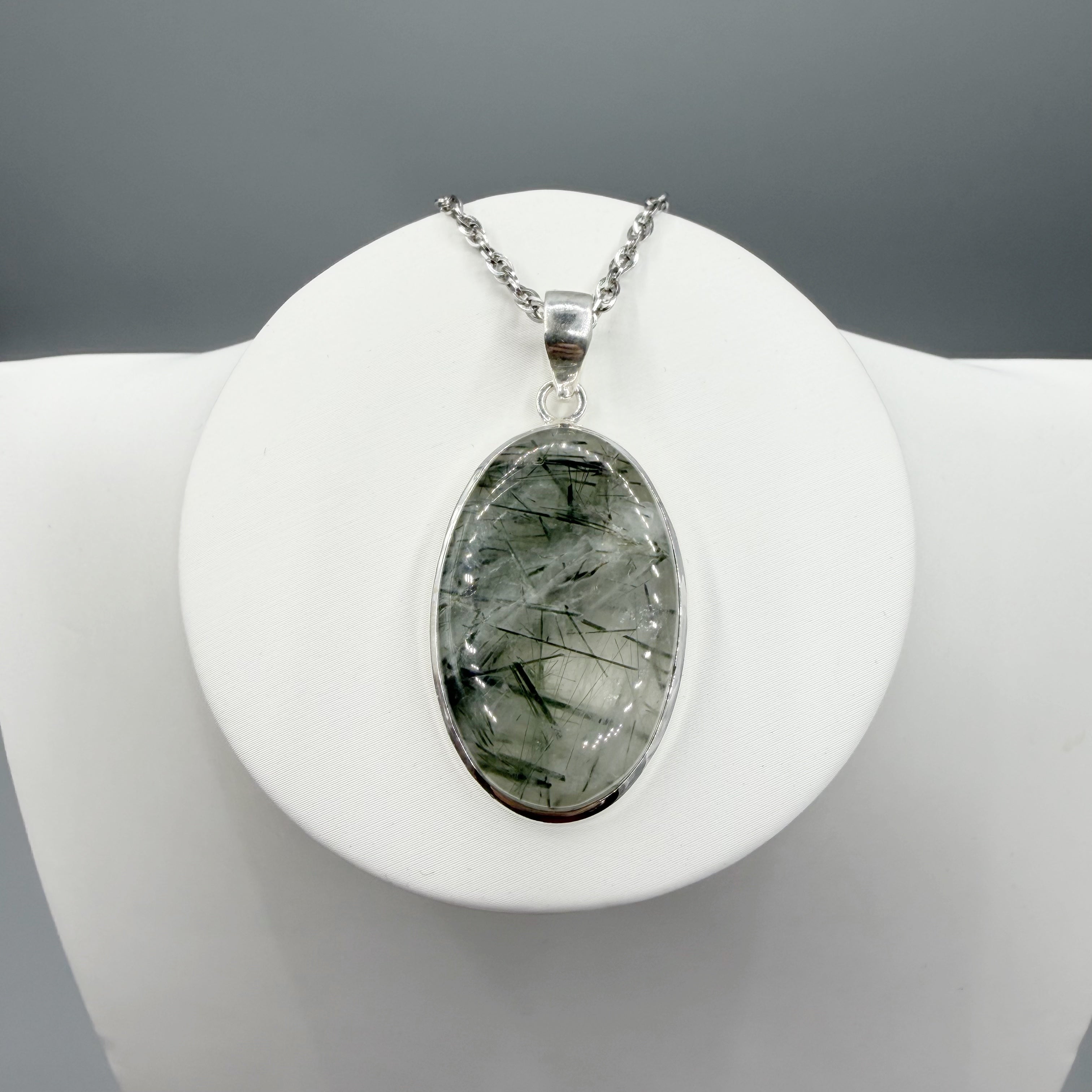 Ciondolo Quarzo Tormalinato - Argento 925