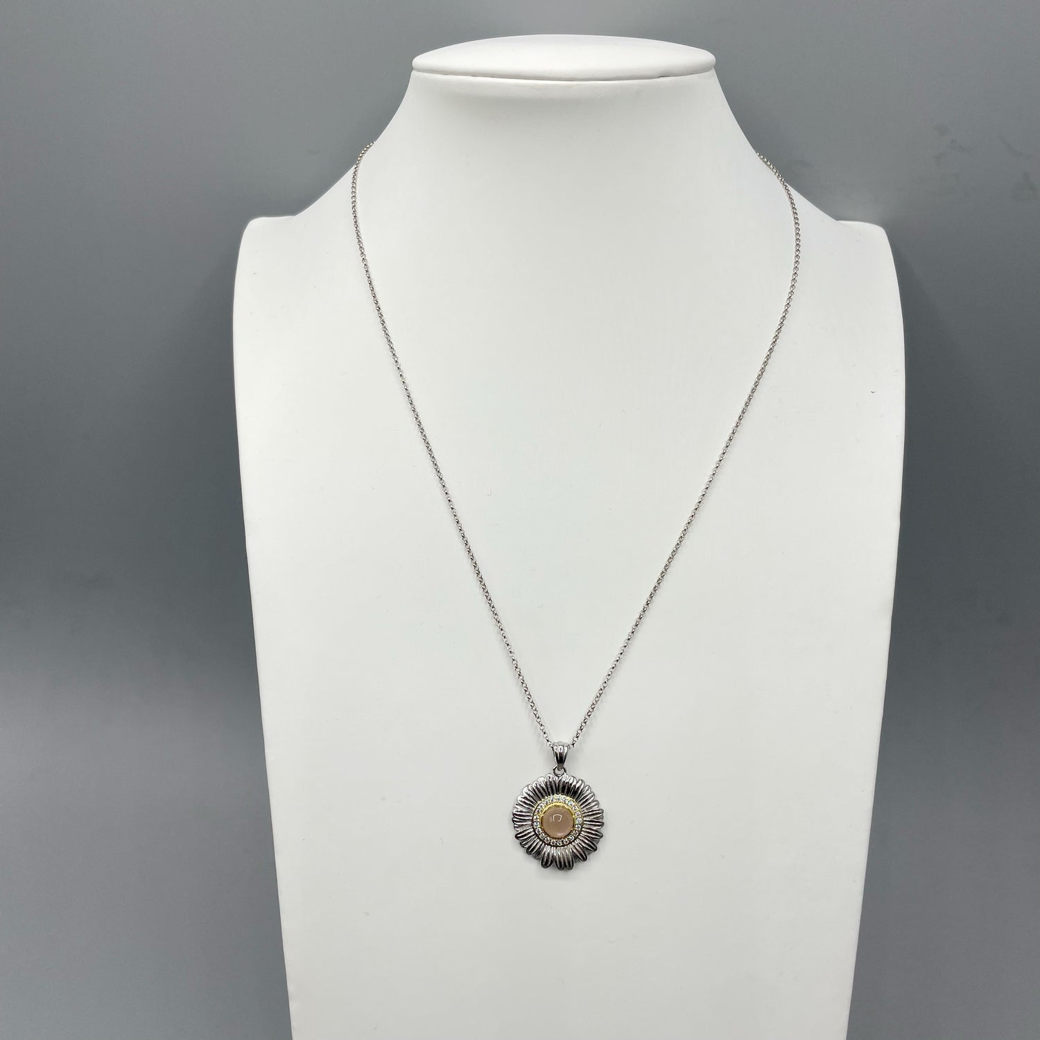 Set Pietra di Luna - Ciondolo e Orecchini, Argento 925