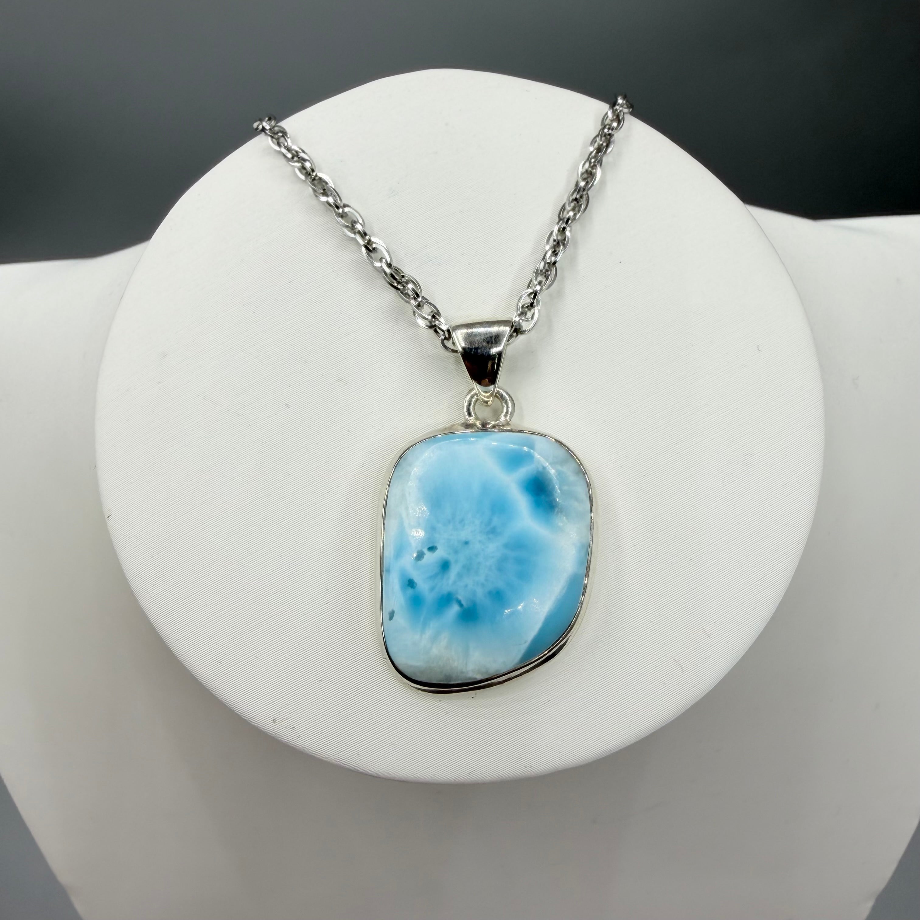 Ciondolo Larimar Argento 925 - Irregolare