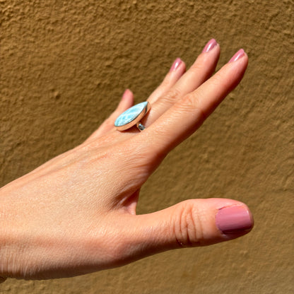 Anello Larimar Argento 925 - a Goccia