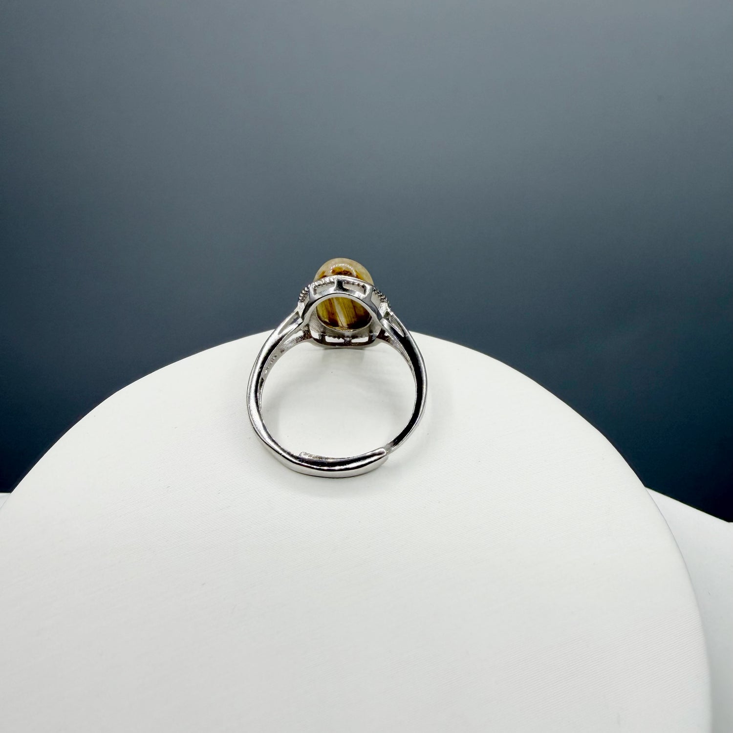 Anello Quarzo Rutilato Dorato - Argento 925