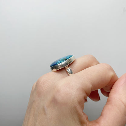 Anello Shattuckite e Argento 925 - a Goccia