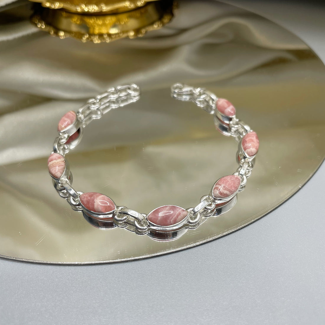 Bracciale Rodocrosite e Argento 925