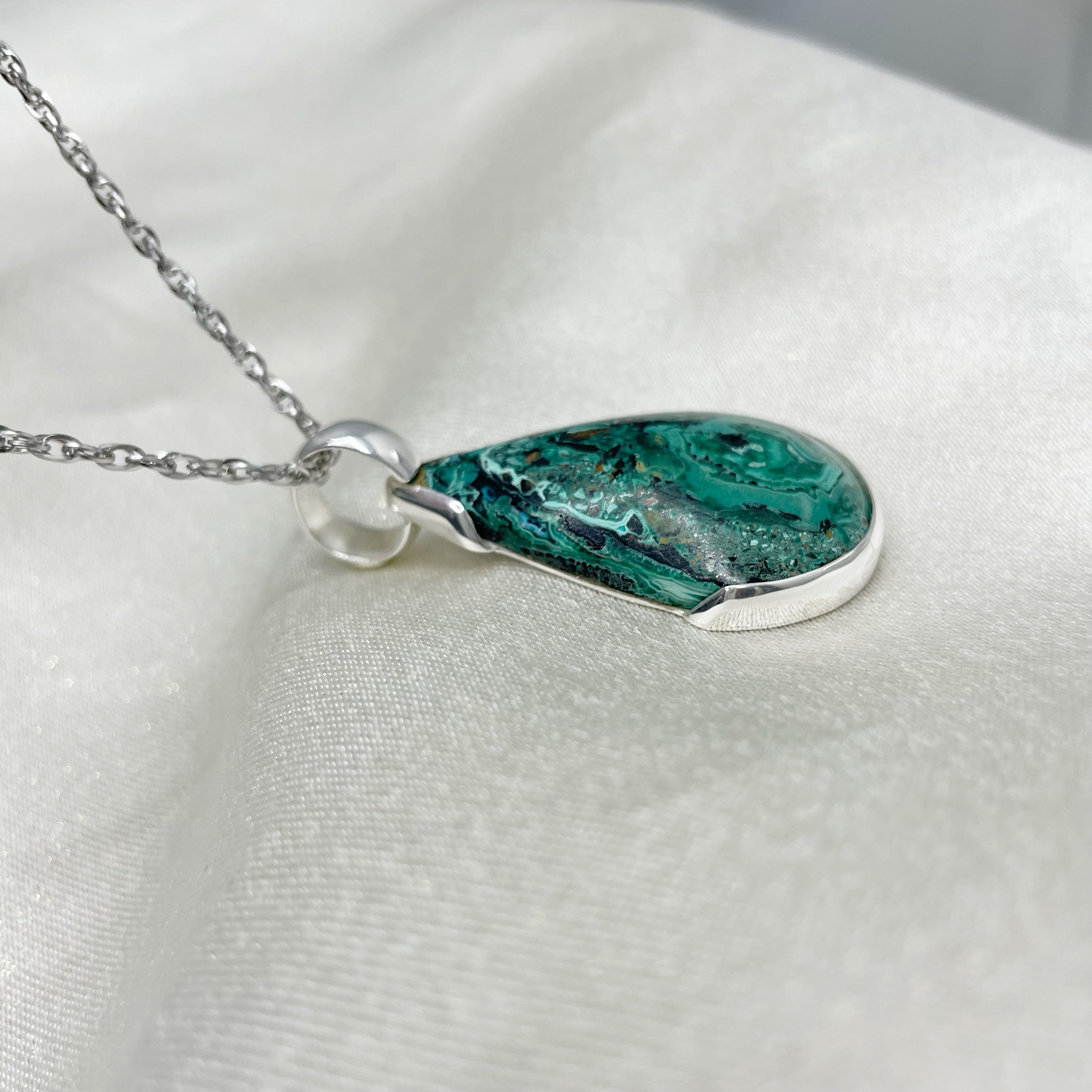 Ciondolo Crisocolla - Argento 925