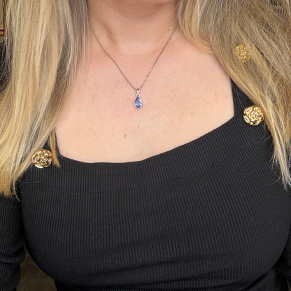 Ciondolo Tanzanite Argento 925 - a Goccia