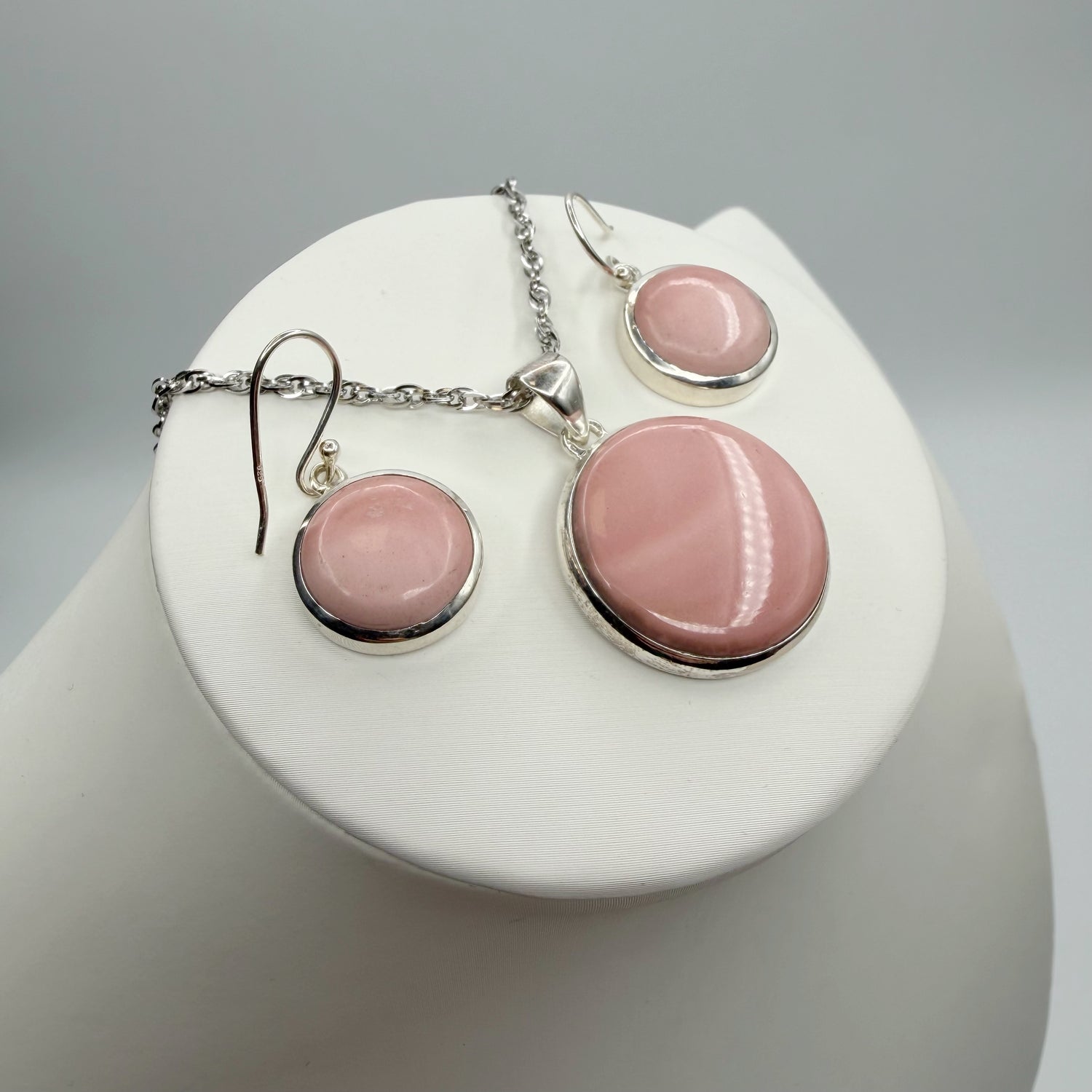 Set Opale Rosa Australiano - Argento 925