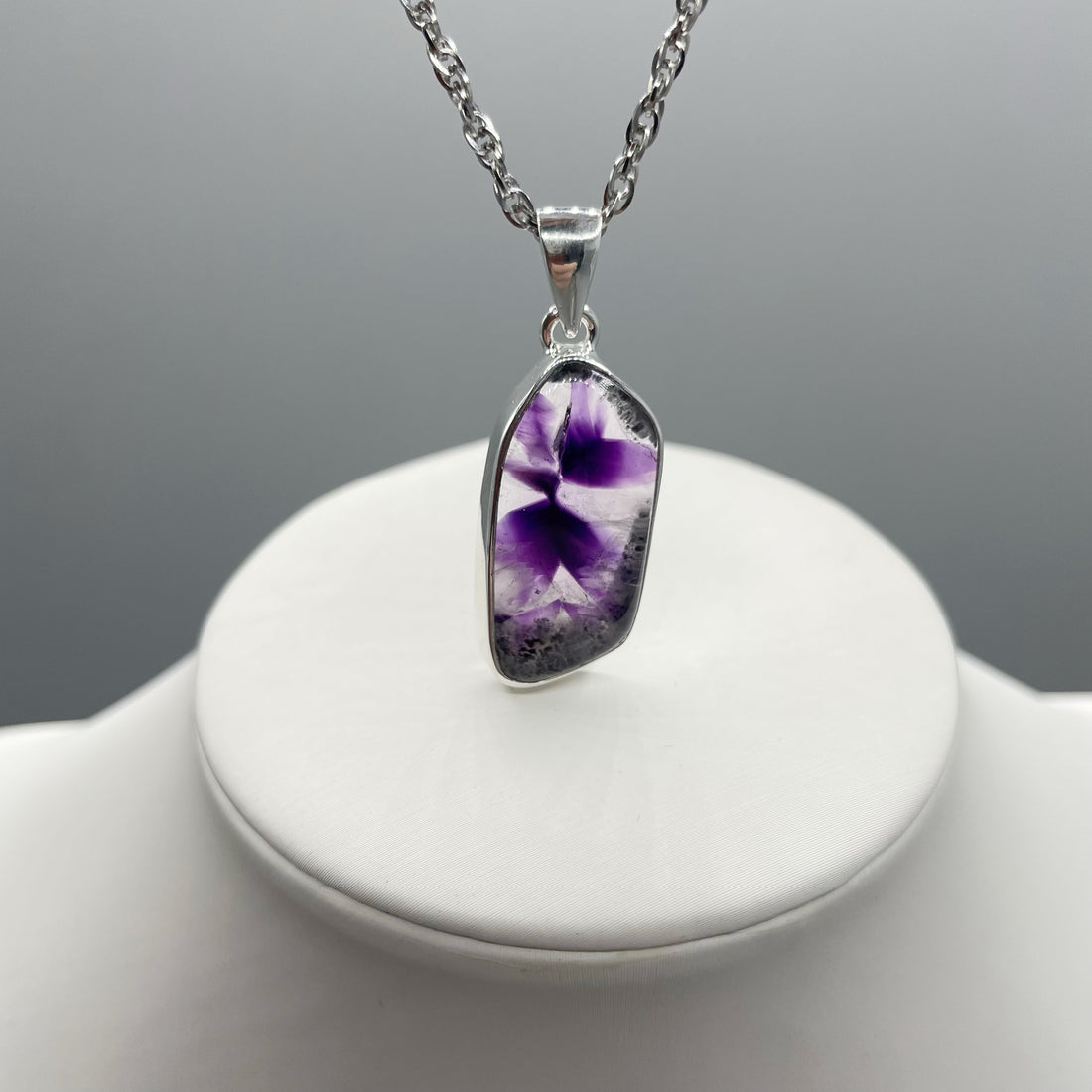 Ciondolo Auralite 23 e Ametista e Argento 925