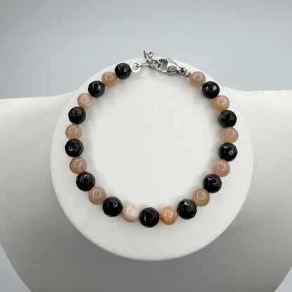 Bracciale "Chiudi col Passato" - Ossidiana e Pietra di Luna - LIMITED EDITION