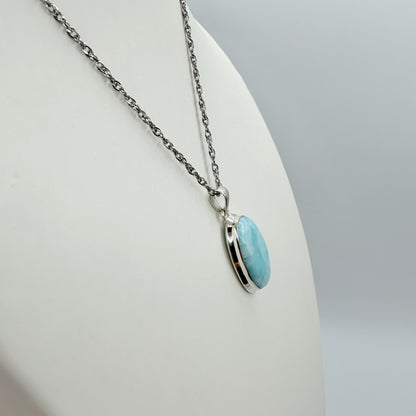 Ciondolo Larimar Argento 925 - Ovale