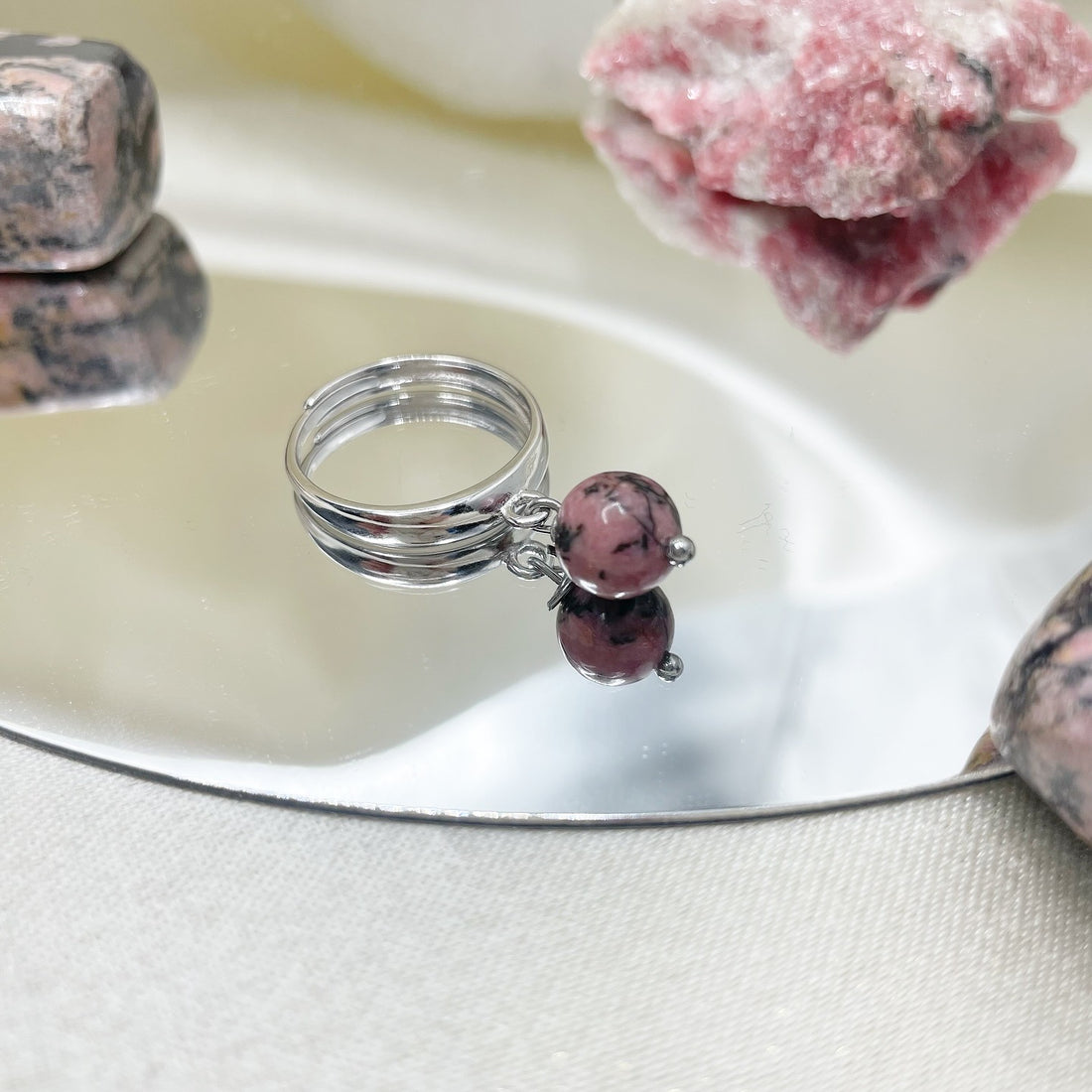 Anello Atlas - Rodonite Argento 925