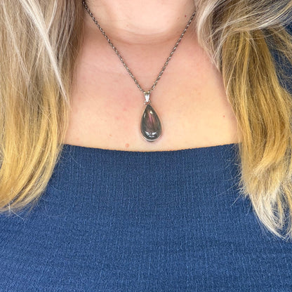 Ciondolo Labradorite Viola - Argento 925 - a goccia