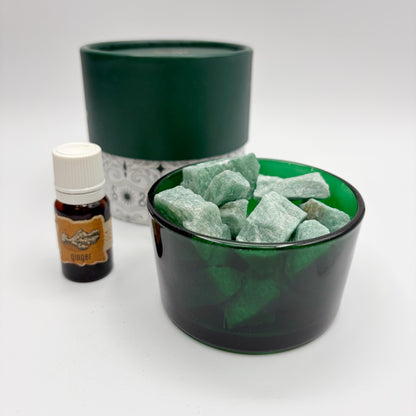Diffusore con Pietre Naturali ed Essenza - Avventurina (Fortuna e Benessere)