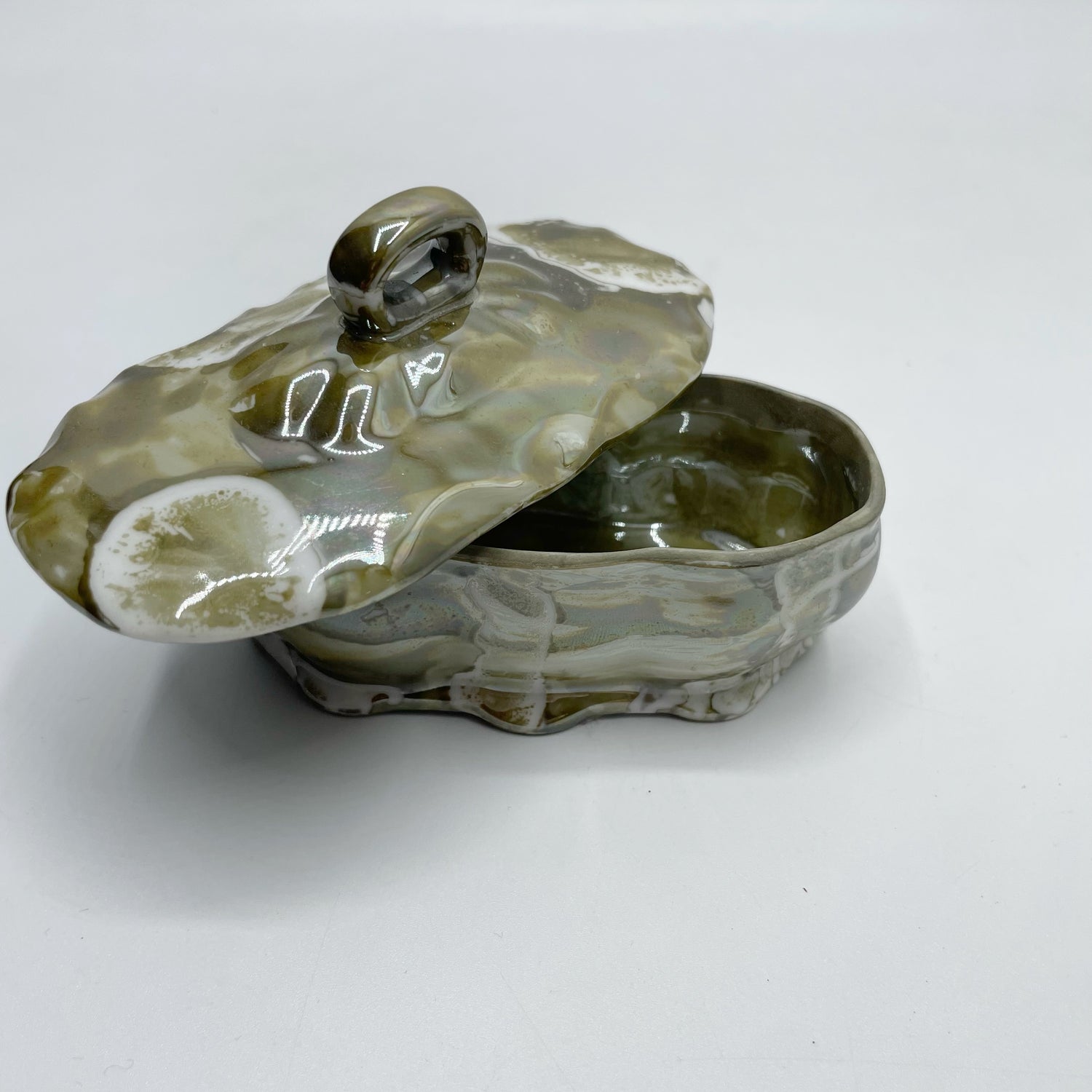 Portagioie Piccolo, porcellana dipinta a mano - Verde