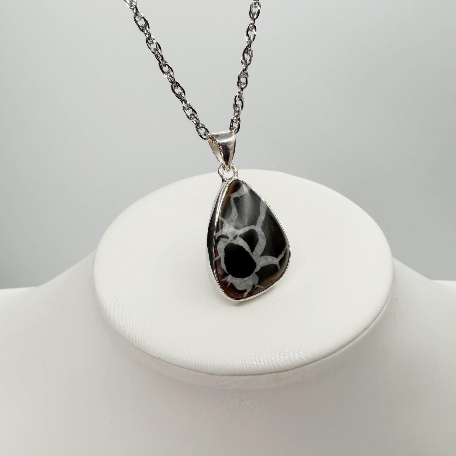 Ciondolo Septaria Nera Argento 925