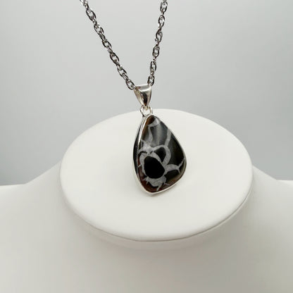 Ciondolo Septaria Nera Argento 925