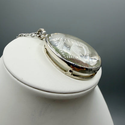 Ciondolo Lodolite intarsiato a Mano - Argento 925