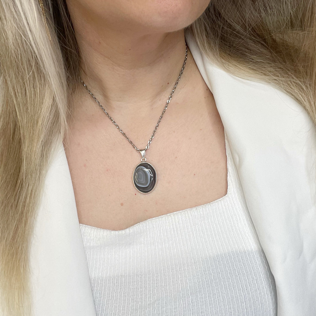 Ciondolo Occhio di Shiva Ovale - Argento 925
