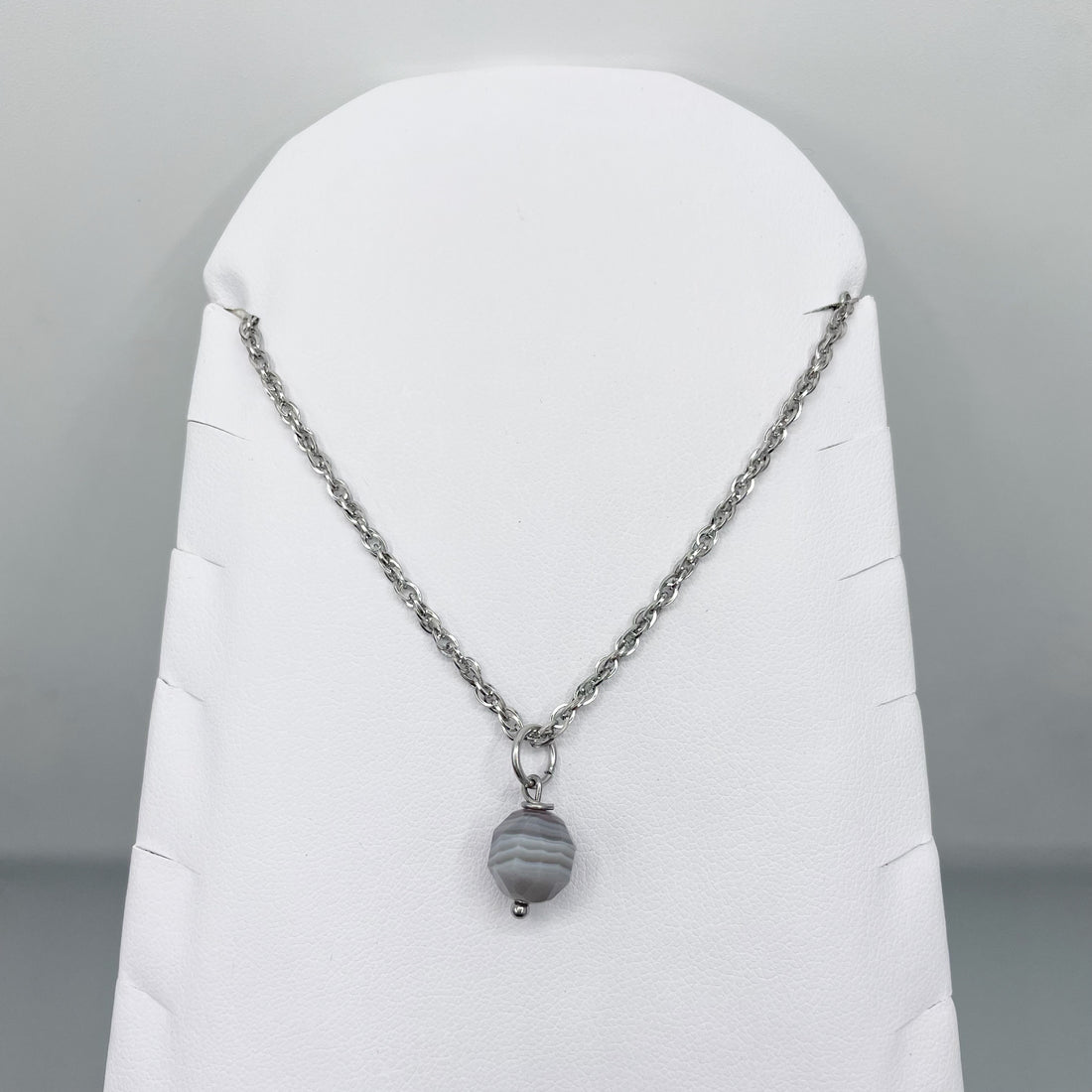 Collana Occhio di Shiva Sfaccettato - Acciaio inossidabile