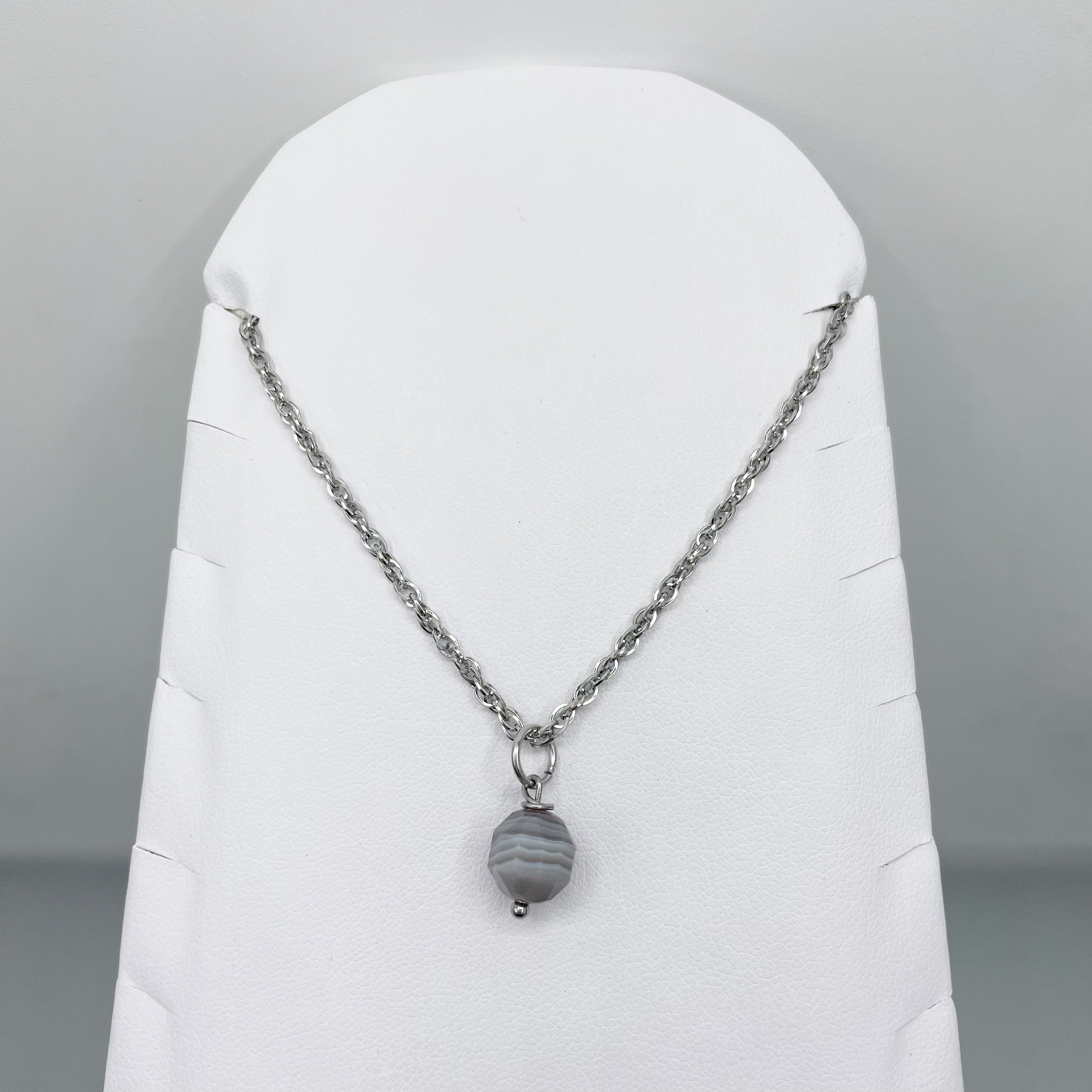 Collana Occhio di Shiva Sfaccettato - Acciaio inossidabile