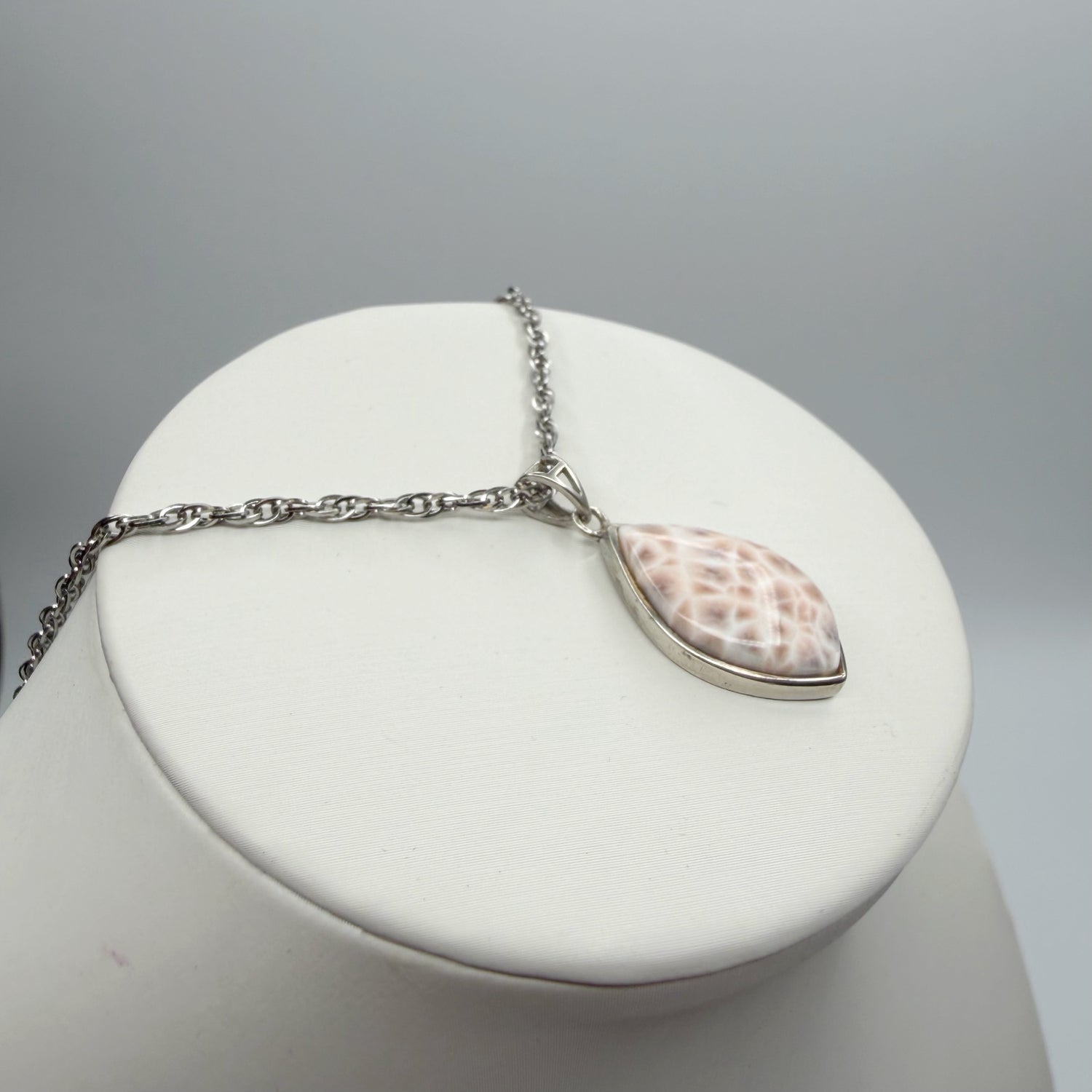 Ciondolo Natrolite e Argento 925