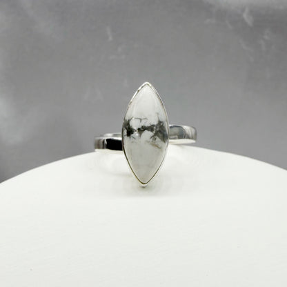 Anello Howlite e Argento 925