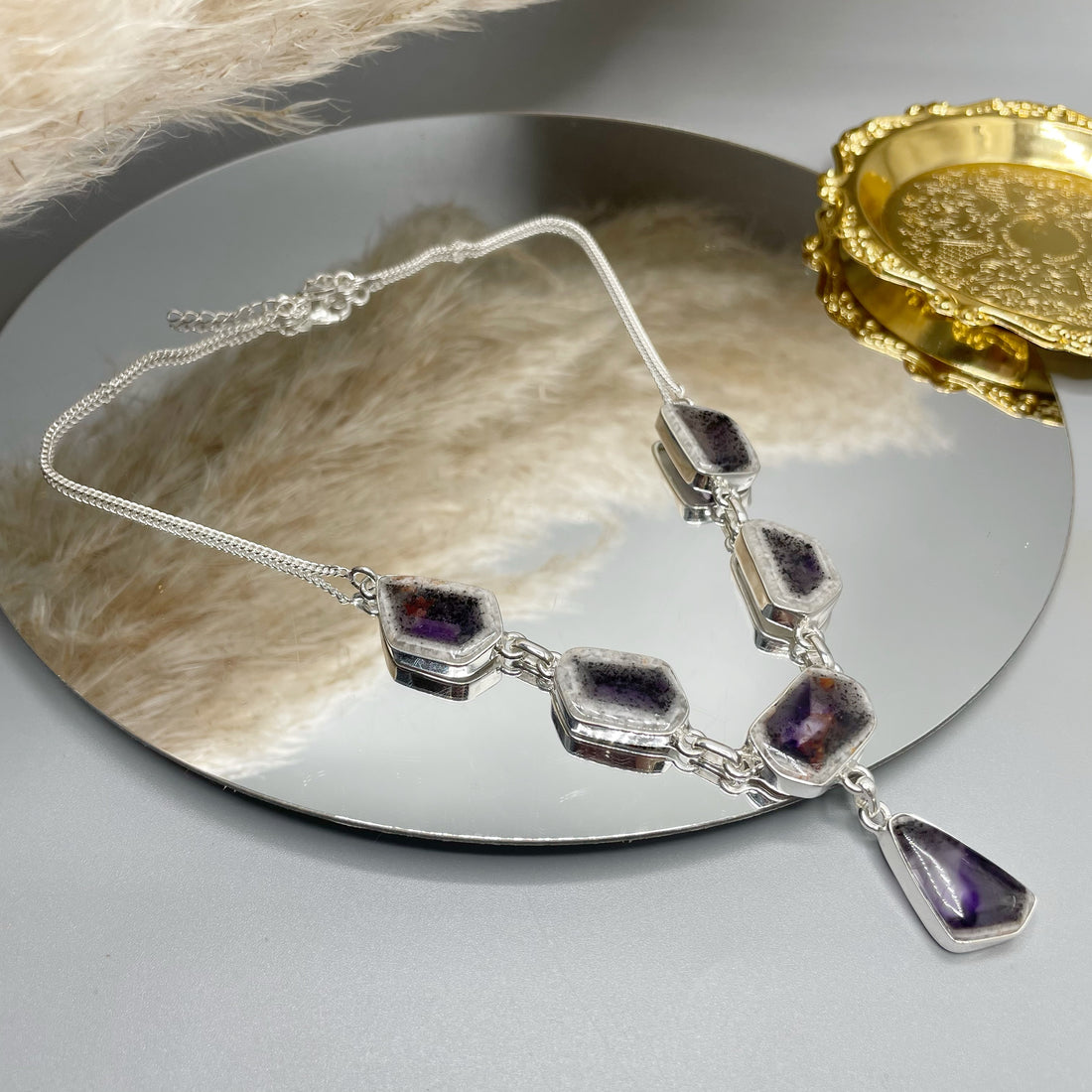Collana Auralite 23 e Ametista -  Argento 925