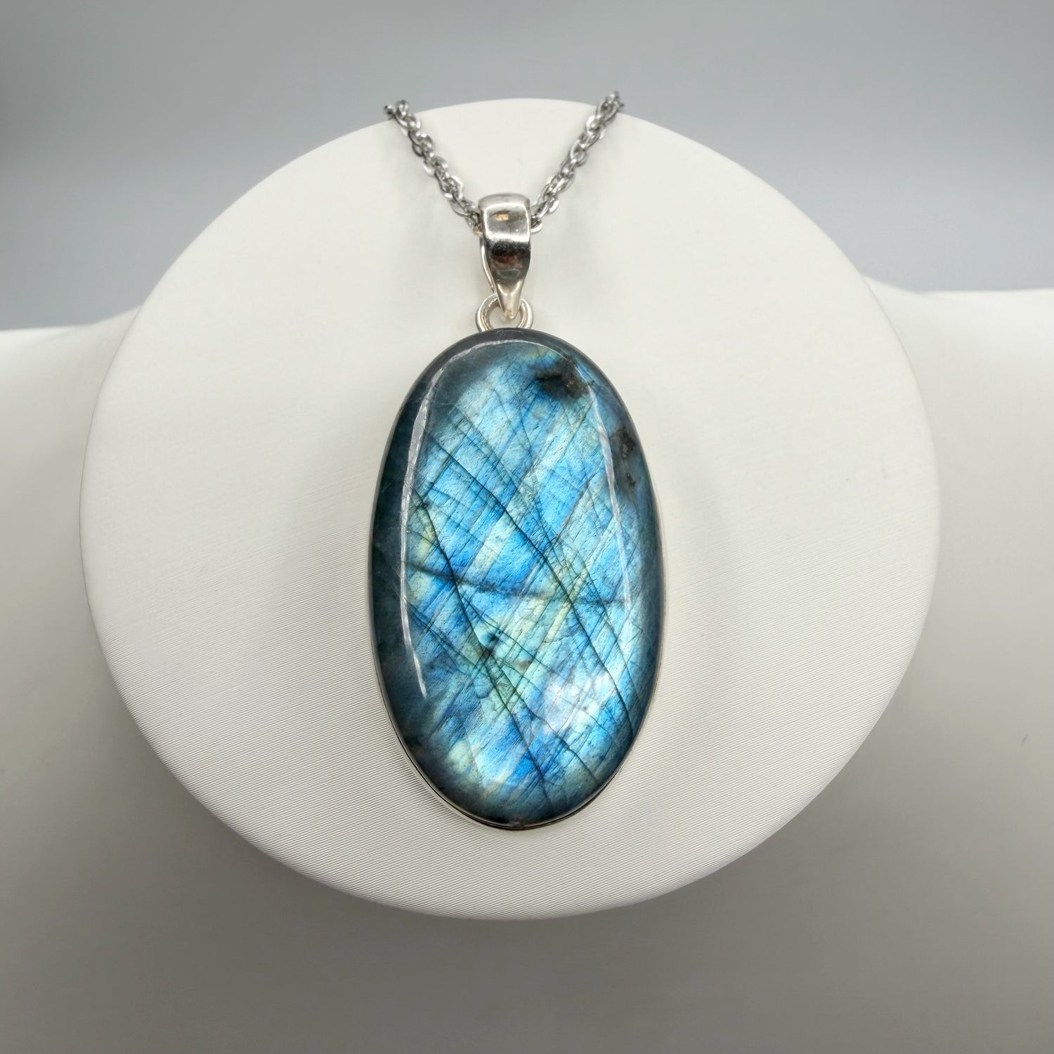 Ciondolo Labradorite - Argento 925 Ovale