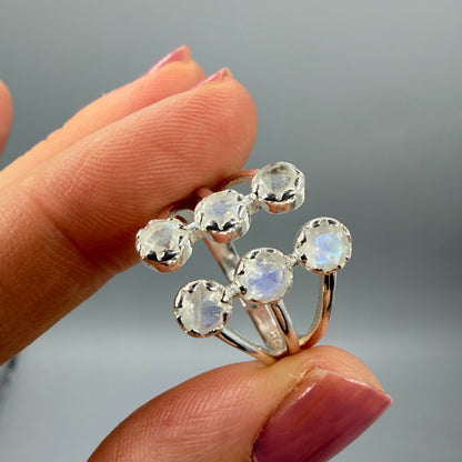 Anello Lucky - Labradorite Bianca e Argento 925