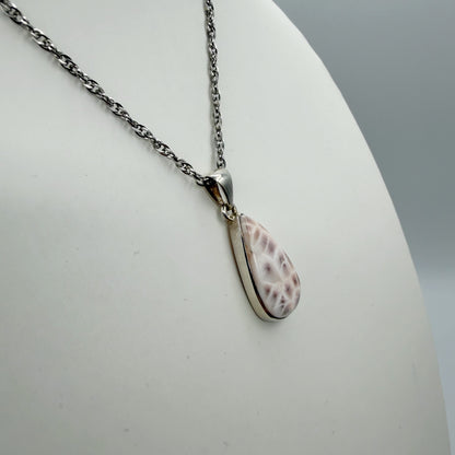 Ciondolo Natriolite e Argento 925 - a Goccia