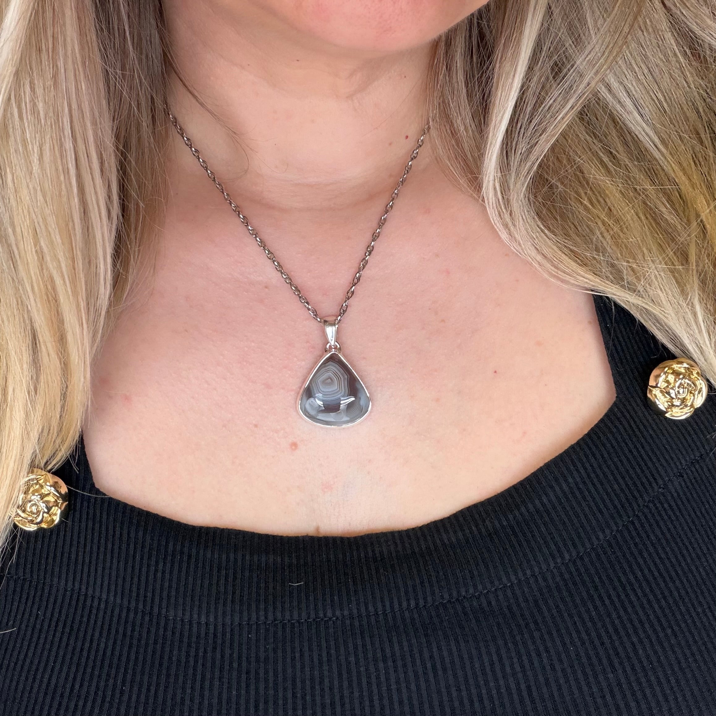 Ciondolo Occhio di Shiva Argento 925 - A Goccia piccola